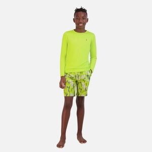 Spyder Boys 2 piece Swim Shirt Rashguard and Trunks Set Large 14/16